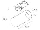 LED-Strahler SLV NOBLO SPOT PHASE 8.4W 450lm 920…930 36° DIM 3PH Ø50mm weiss