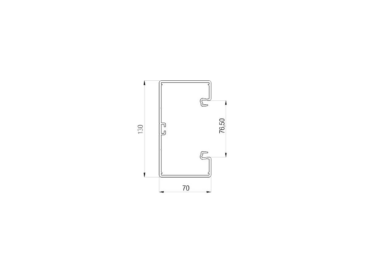 Grundprofil Bettermann GKH 70×130mm halogenfrei reinweiss