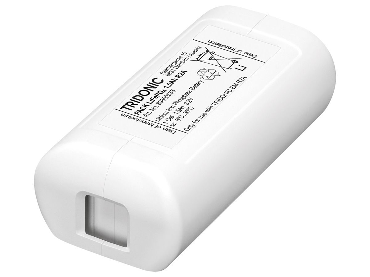 Hochtemperatur-Akku Tridonic LiFePO4 3Ah, 3.2V×2Zellen für Notlichteinheit
