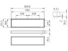 Anbaurahmen Philips RC132Z Kunststoff 1215×315.5×76.5mm weiss