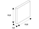 Einbaurahmen SLV für EB-Wandleuchte MOBALA, 135×135×16mm, gelocht, schwarz