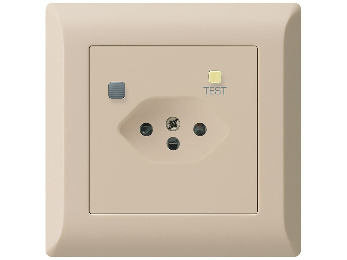 UP-Steckdose KLI T13 FI 30mA beige