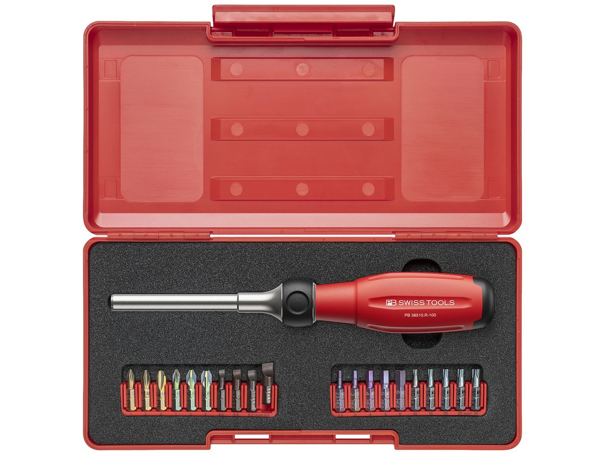 Bit-Set PB SwissGrip Evo 20 Bits Mit Bit-Knarre Kunststoffbox