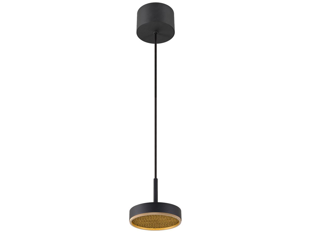 LED-Pendelleuchte SLV GRIP FLAT PD 16W 400lm 2700…3000K DIM Ø140mm schwarz