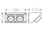 Connection Box Hensel Mi, 2×CEE 32A, 5 P, 400V, 6h