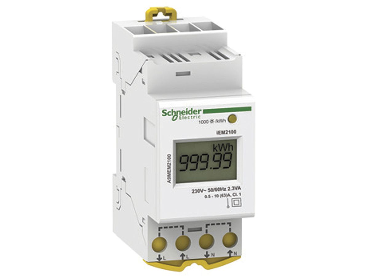 REG-Energiezähler Schneider Electric iEM2100 KWH 1P 63A