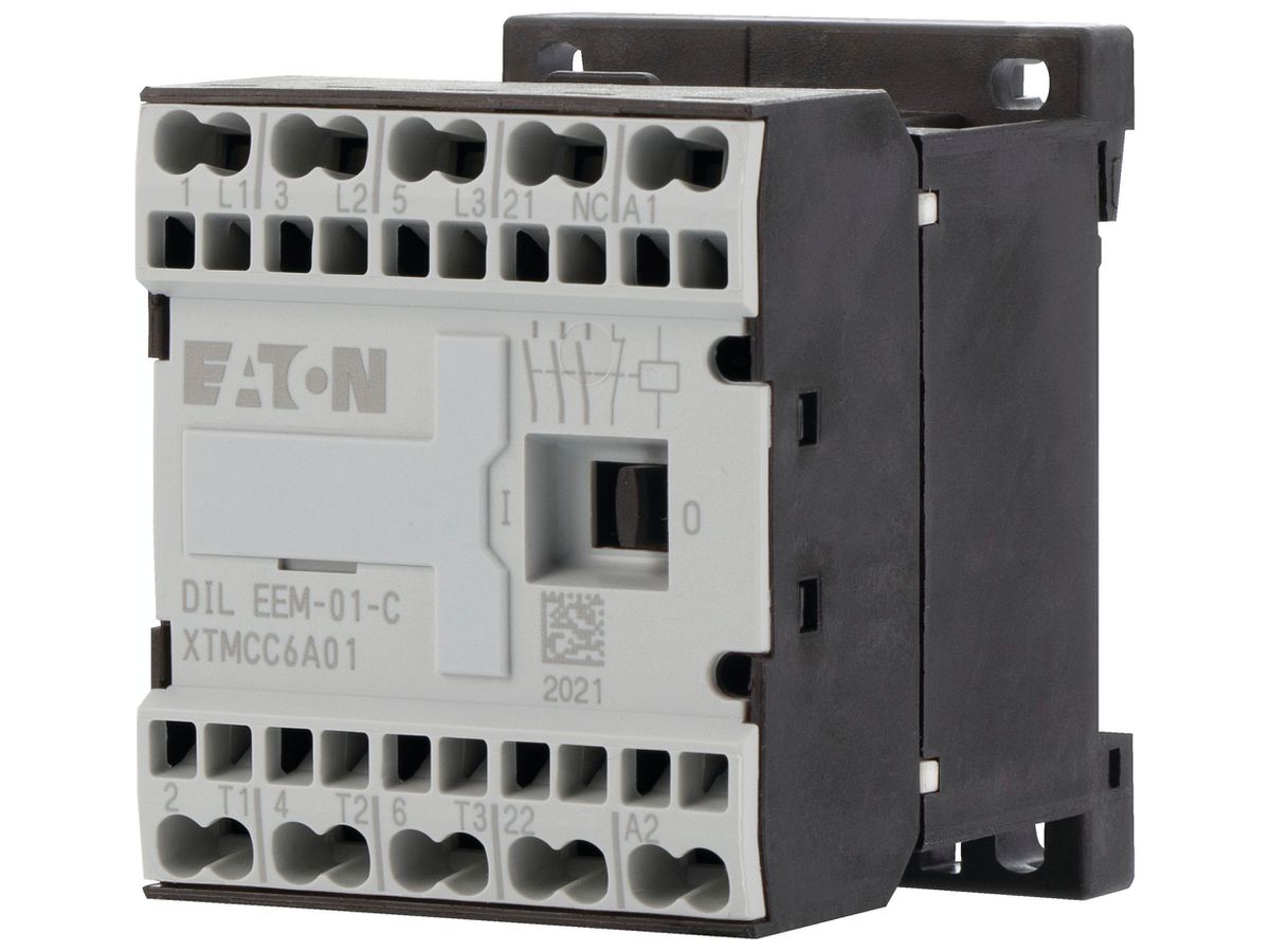 Leistungsschütz Eaton DILEEM-01-G-C 24V DC 3NO 22A 6.6A 3kW 24…690V