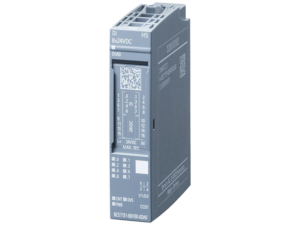 SPS-Eingabemodul Siemens SIMATIC ET200SP DI 8×24VDC HF A0 CC01