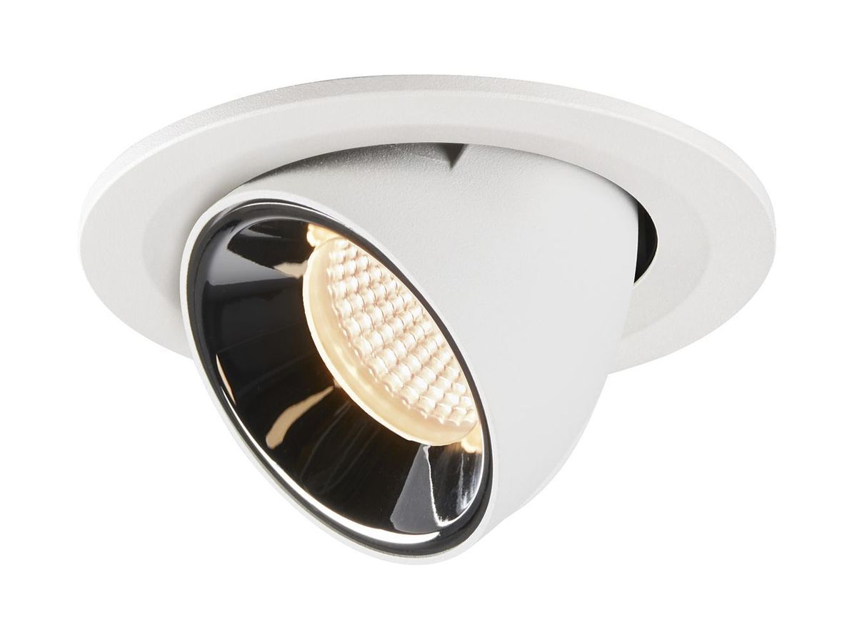 EB-LED-Downlight SLV NUMINOS GIMBLE S, 8.6W 250mA 690lm 2700K 20° ws/chr