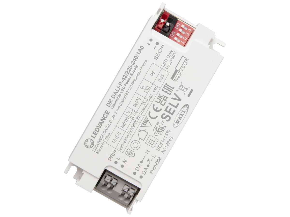 LED-Betriebsgerät LEDVANCE DR 42W 60V 300…1050mA DALI 105×45×25mm