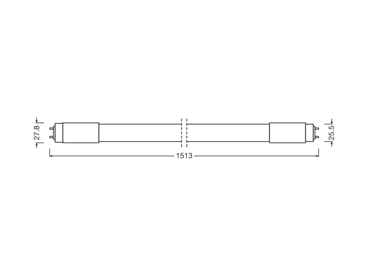 LED-Röhre LEDVANCE G13 42V 20W 3100lm 4000K 1500mm T8 mattiert