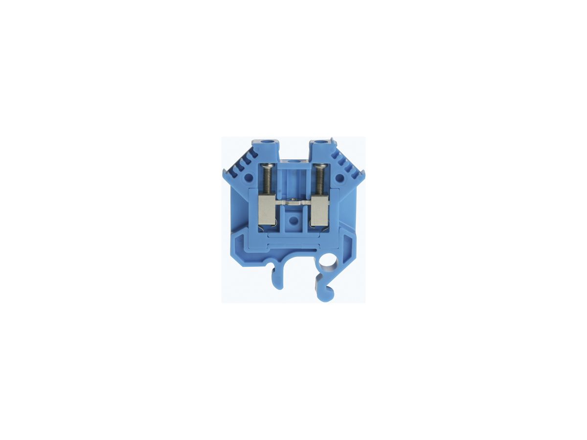 Durchgangs-Reihenklemme Woertz 4…10mm² 57A 1000V Schraubansch.2×1 G-Schiene blau
