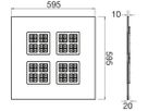LED-Panelleuchte SLV PAVANNO 22W 3440lm 3000…4000K WB DALI 600×600×20mm sz