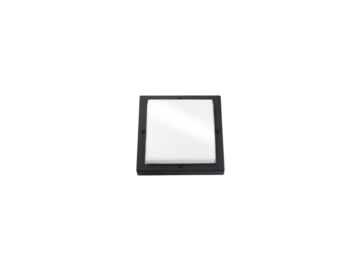Wandleuchte SG Bassi E27 1×46W IP65 240×240mm schwarz