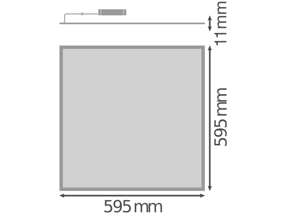 LED-Panel LDV BIOLUX HCL 41W 4200lm 2700…6500K 595mm weiss