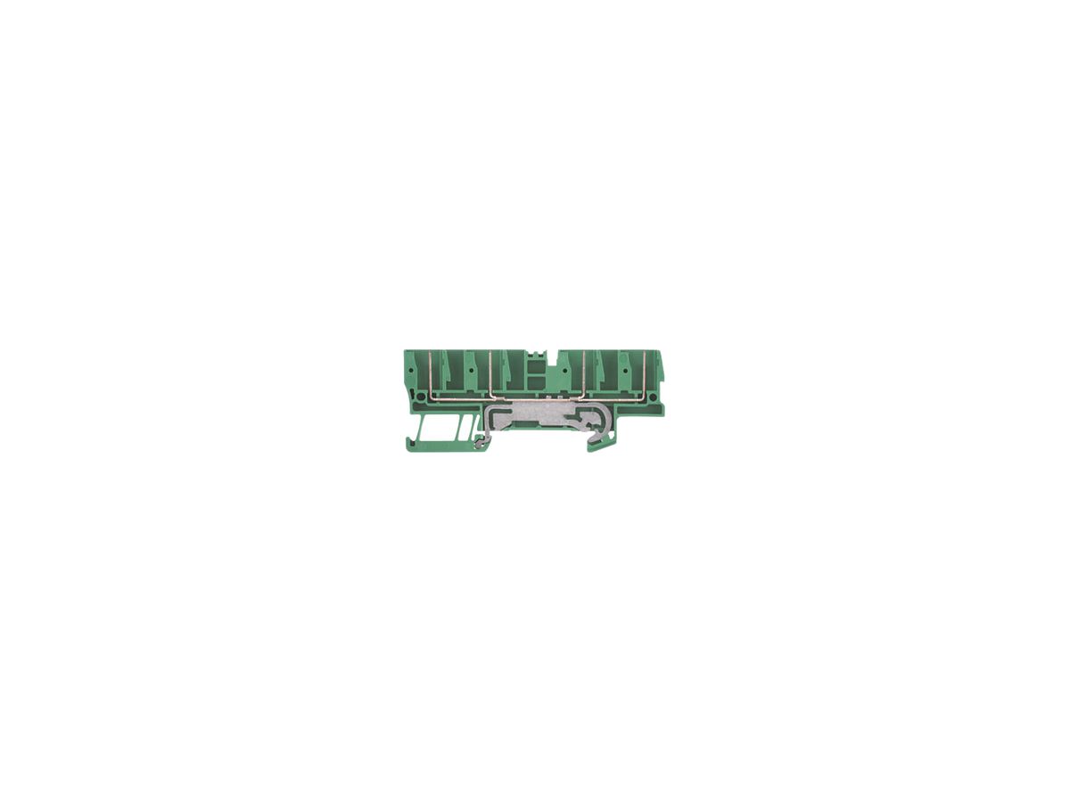 Schutzleiter-Reihenklemme Weidmüller ZTPE 2.5/4AN/4 Zugfeder 2.5mm² grün-gelb