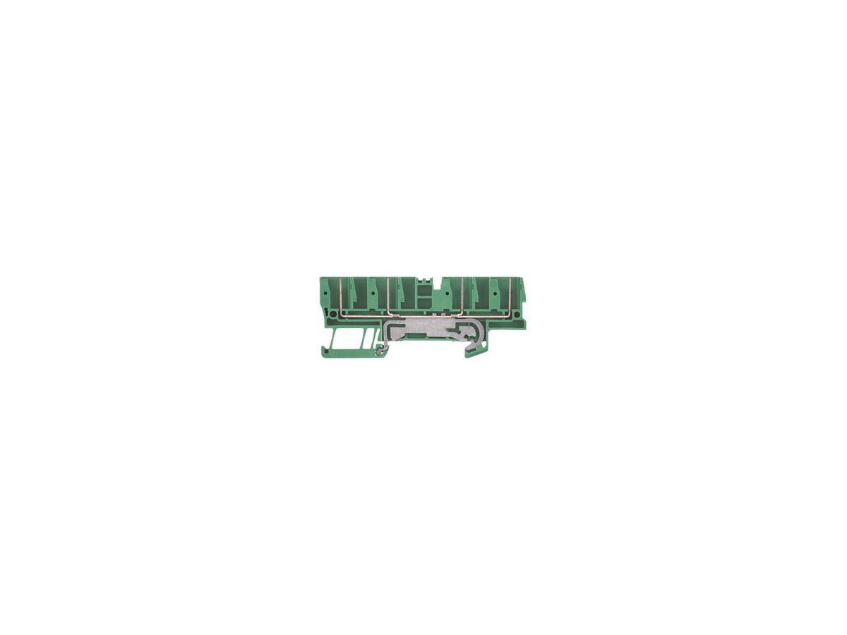 Schutzleiter-Reihenklemme Weidmüller ZTPE 2.5/4AN/4 Zugfeder 2.5mm² grün/gelb