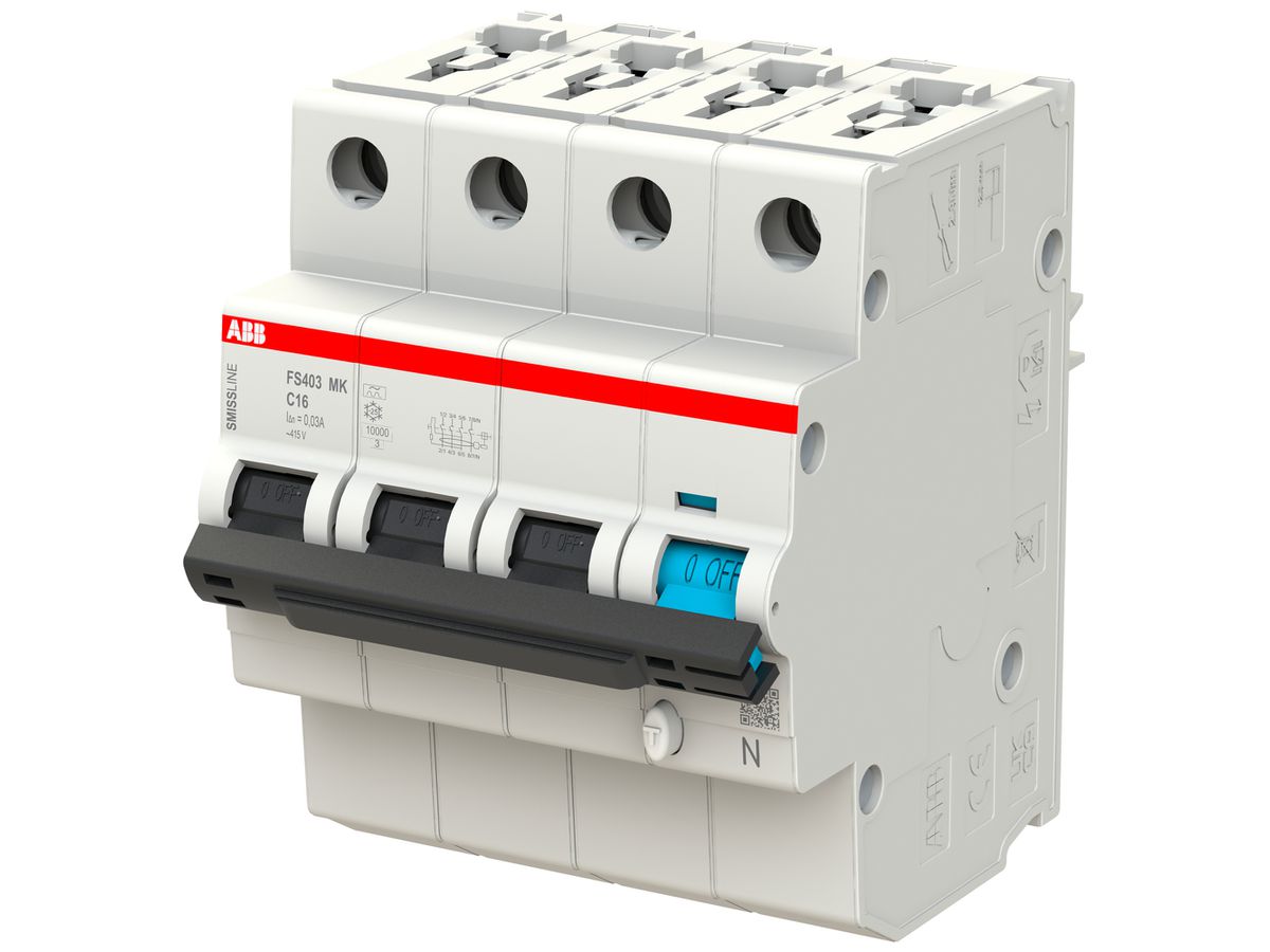 FI/LS-Schalter ABB FS403MK SMISSLINE TP C-16A/30mA 3LN 10kA Typ F
