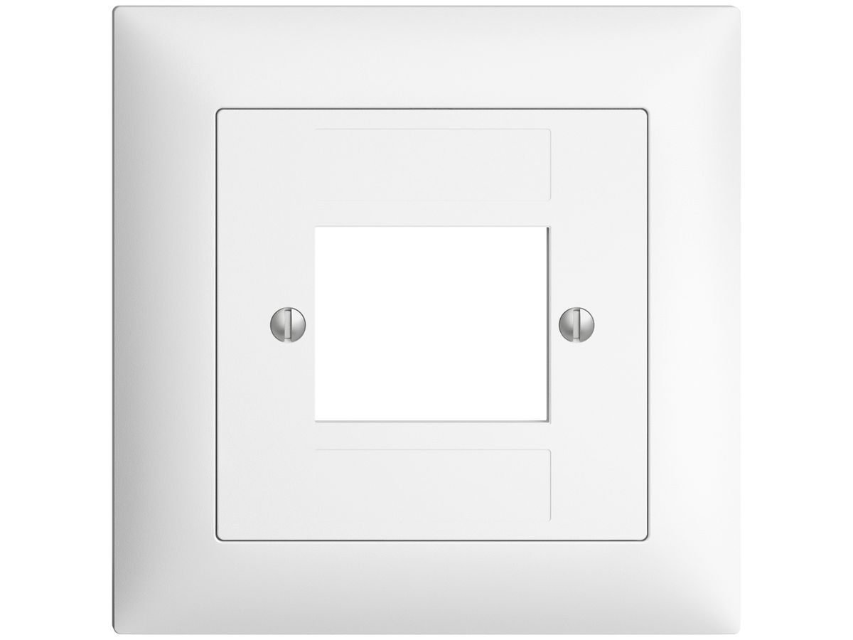 Frontset EDIZIOdue weiss 88×88mm 4×RJ45