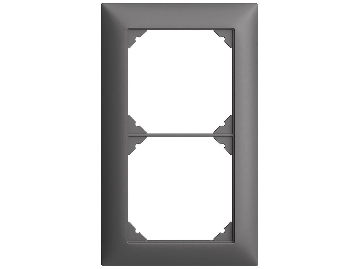 UP-Kopfzeile EDIZIOdue SNAPFIX® 2×1 vertikal 88×148mm dunkelgrau