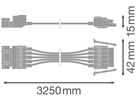 Durchverdrahtung LEDVANCE TRUSYS UNIVERSAL 5×1.5mm² 3250mm Stecker/Buchse weiss