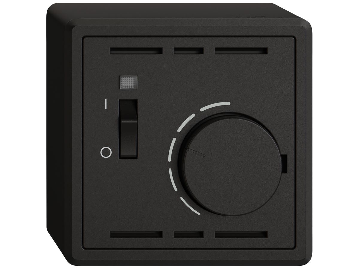 AP-Raumthermostat EDIZIO.liv SNAPFIX® m.Schalter 230VAC 50Hz sz