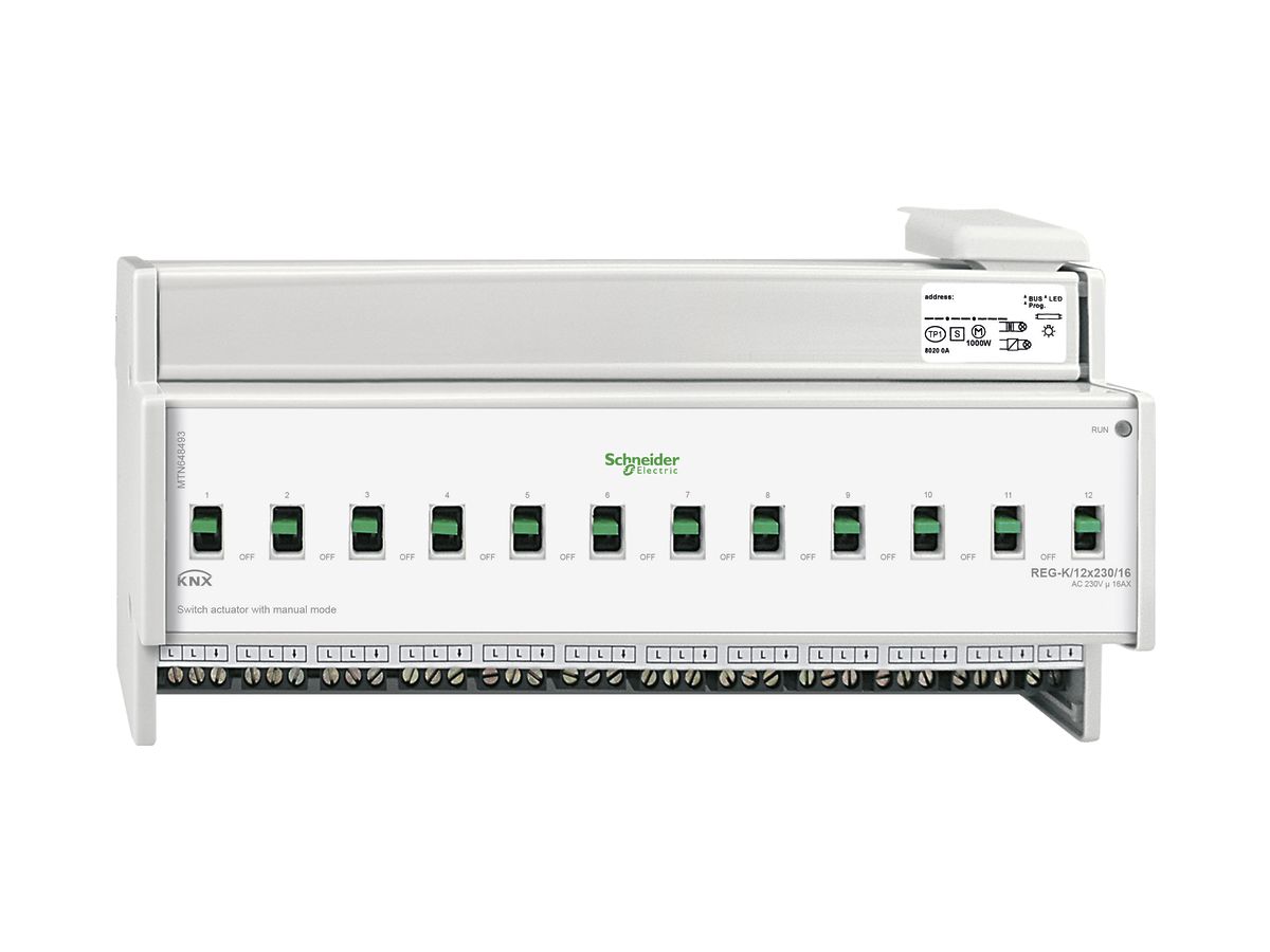REG-Schaltaktor KNX Schneider Electric 12×230V MTN648493