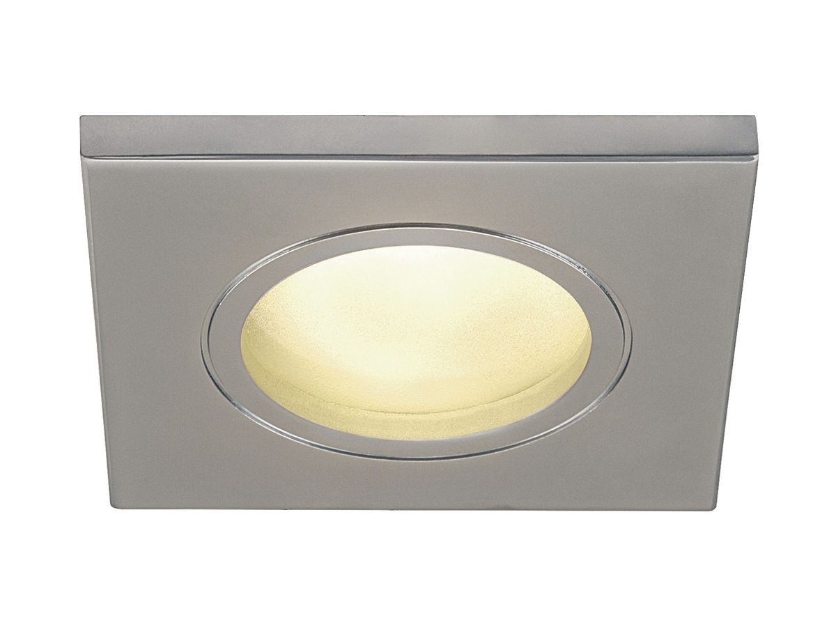 EB-Deckenleuchte SLV DOLIX OUT SQUARE GU10 50W IP65/20 EB-Ø68mm chrom matt