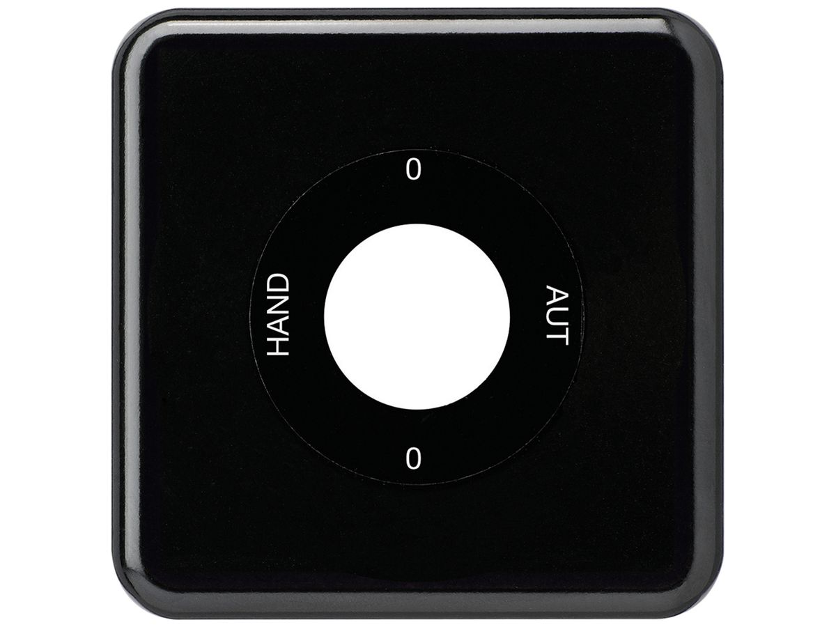UP-Frontset 0-Aut-0-Hand basico schwarz 86×86mm zu Schlüsselschalter