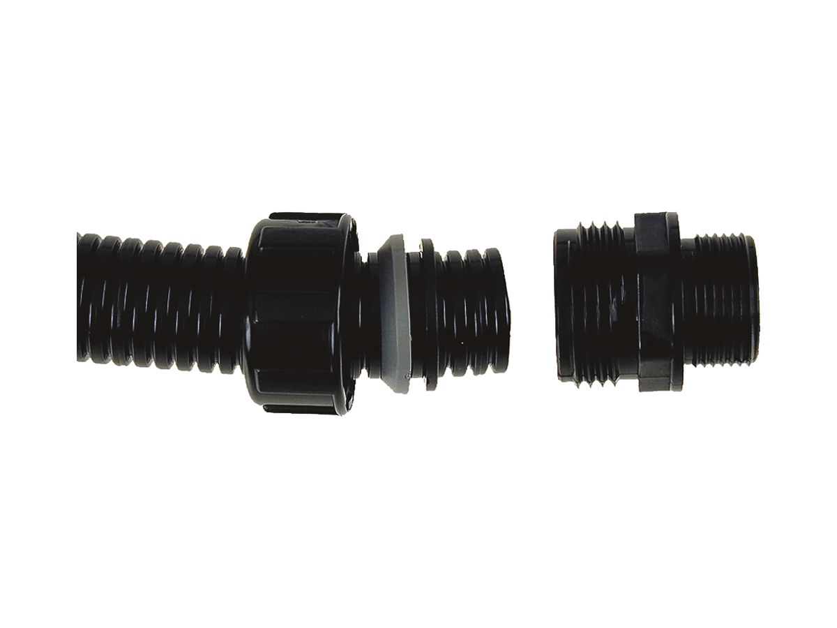 Anschlussnippel Adaptalok M16/12 schwarz