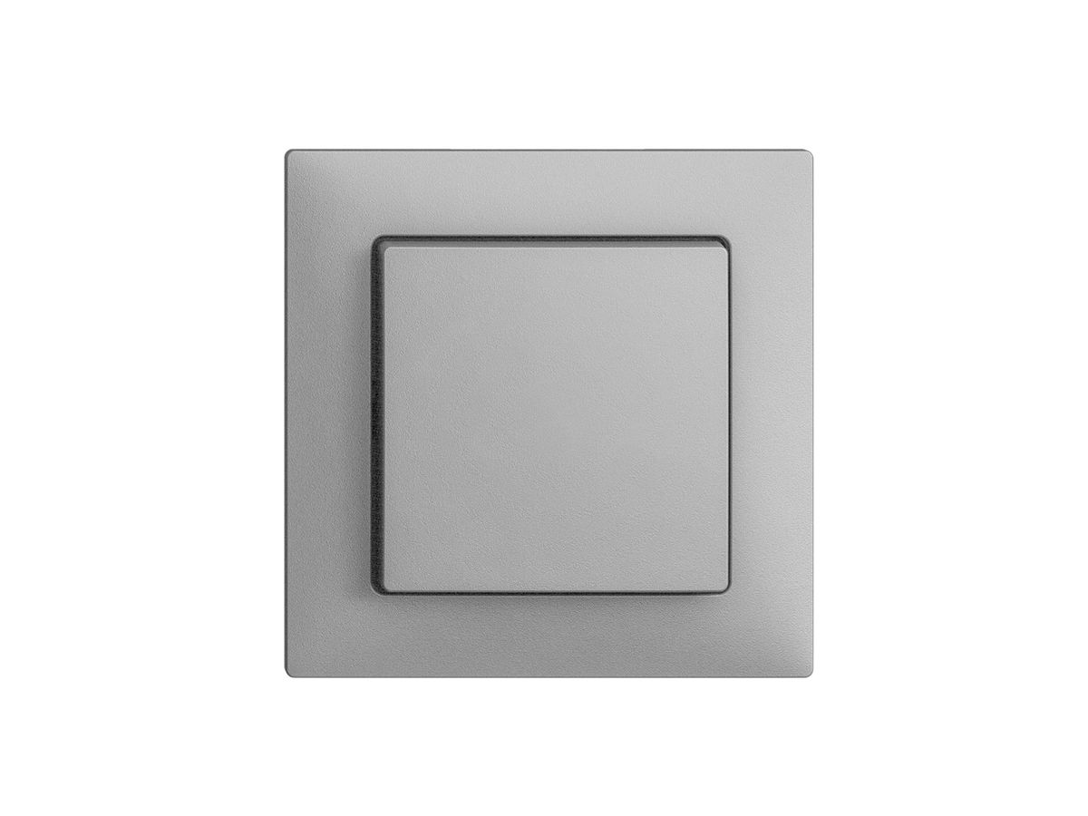 Frontset EDIZIOdue silver 60×60mm für Druckschalter