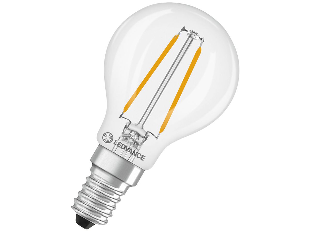 LED-Lampe LEDVANCE CLASSIC P E14 1.8W 250lm 827 klar Ø45×84mm