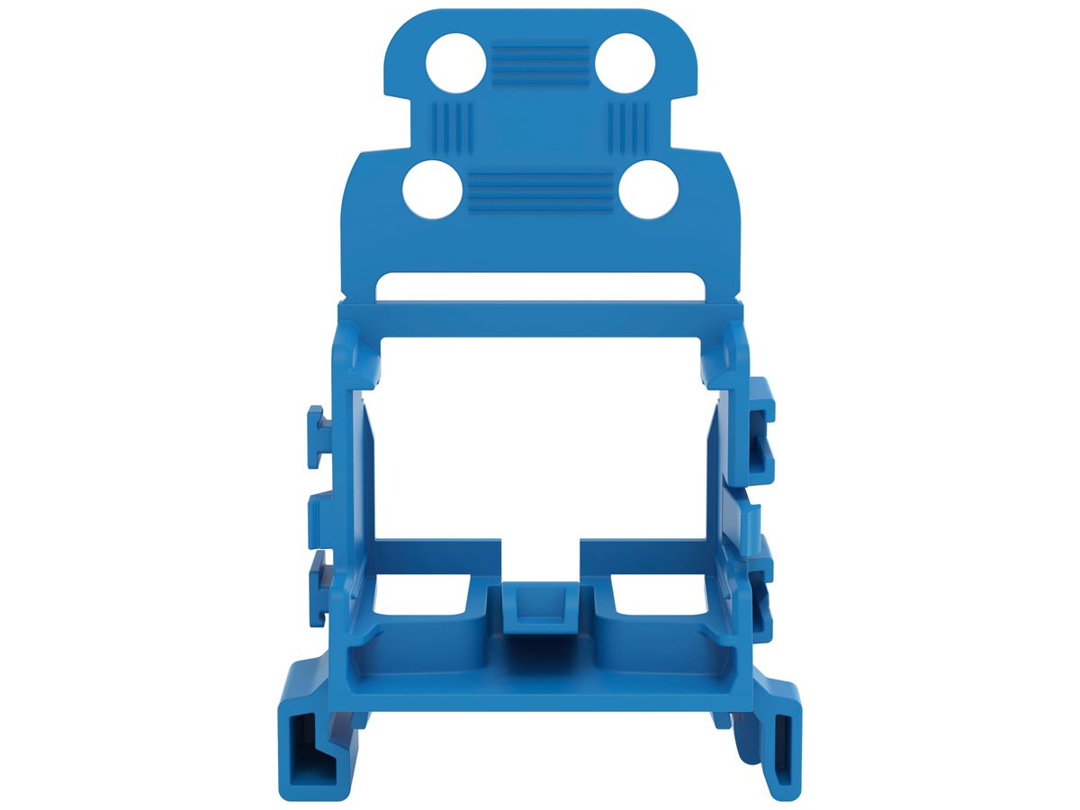Befestigungsadapter WAGO m.Zugentlastung für 10×4mm² TH35 bl