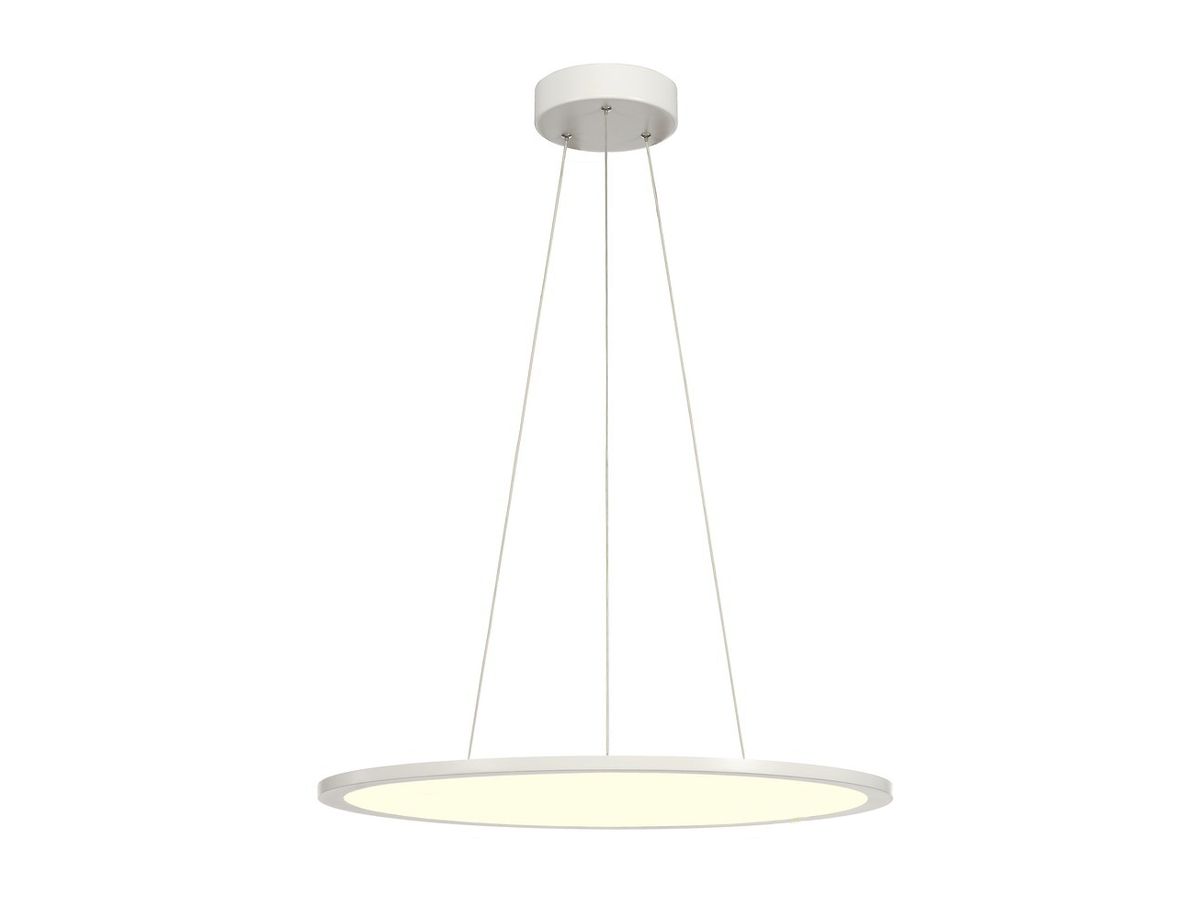LED-Pendelleuchte SLV PANEL 60 ROUND DALI 43W 3350lm 4000K Ø600×32mm weiss