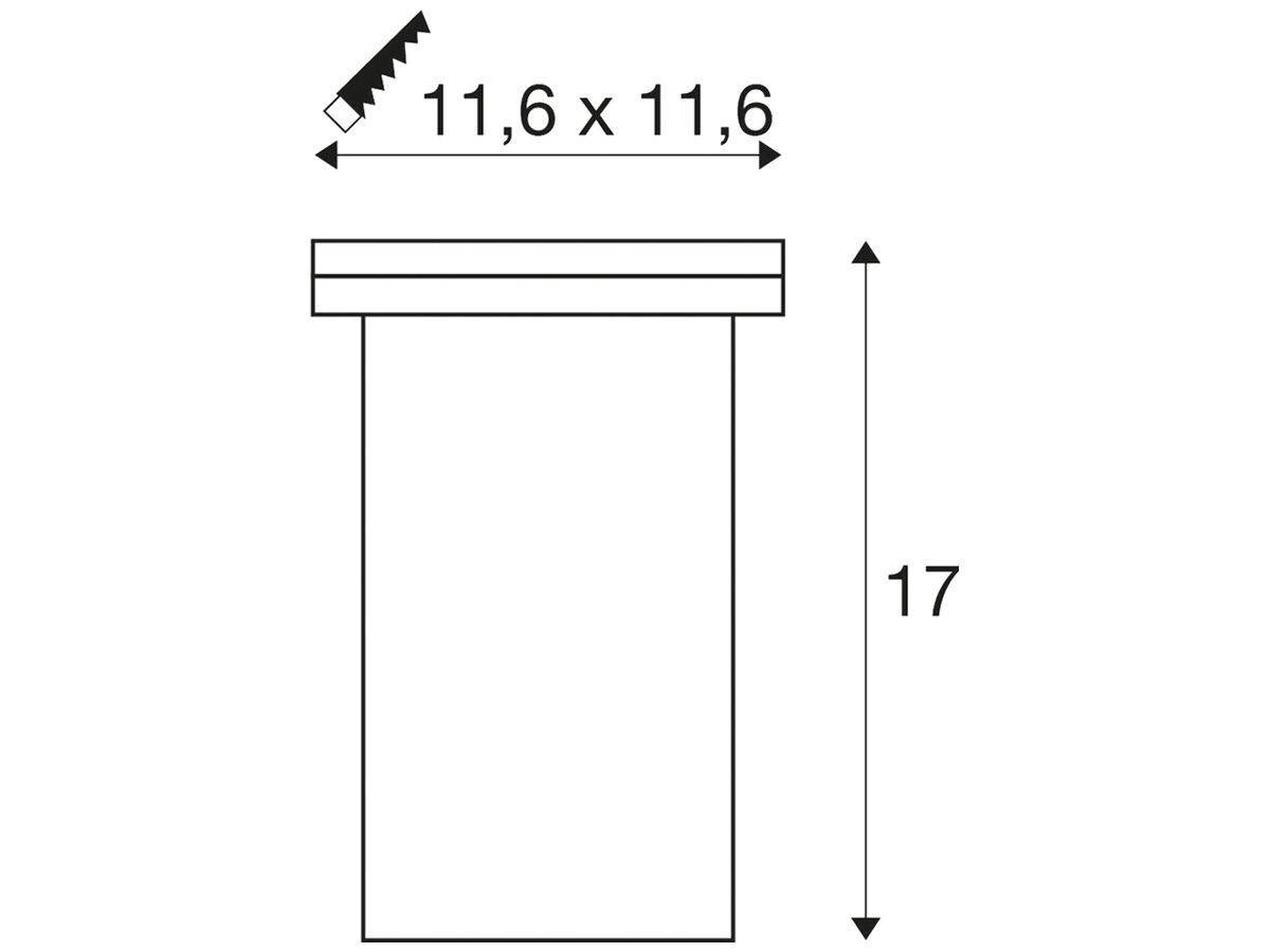 EB-Bodenleuchte SLV DASAR EXACT, GU10 35W eckig IP67 Edelstahl
