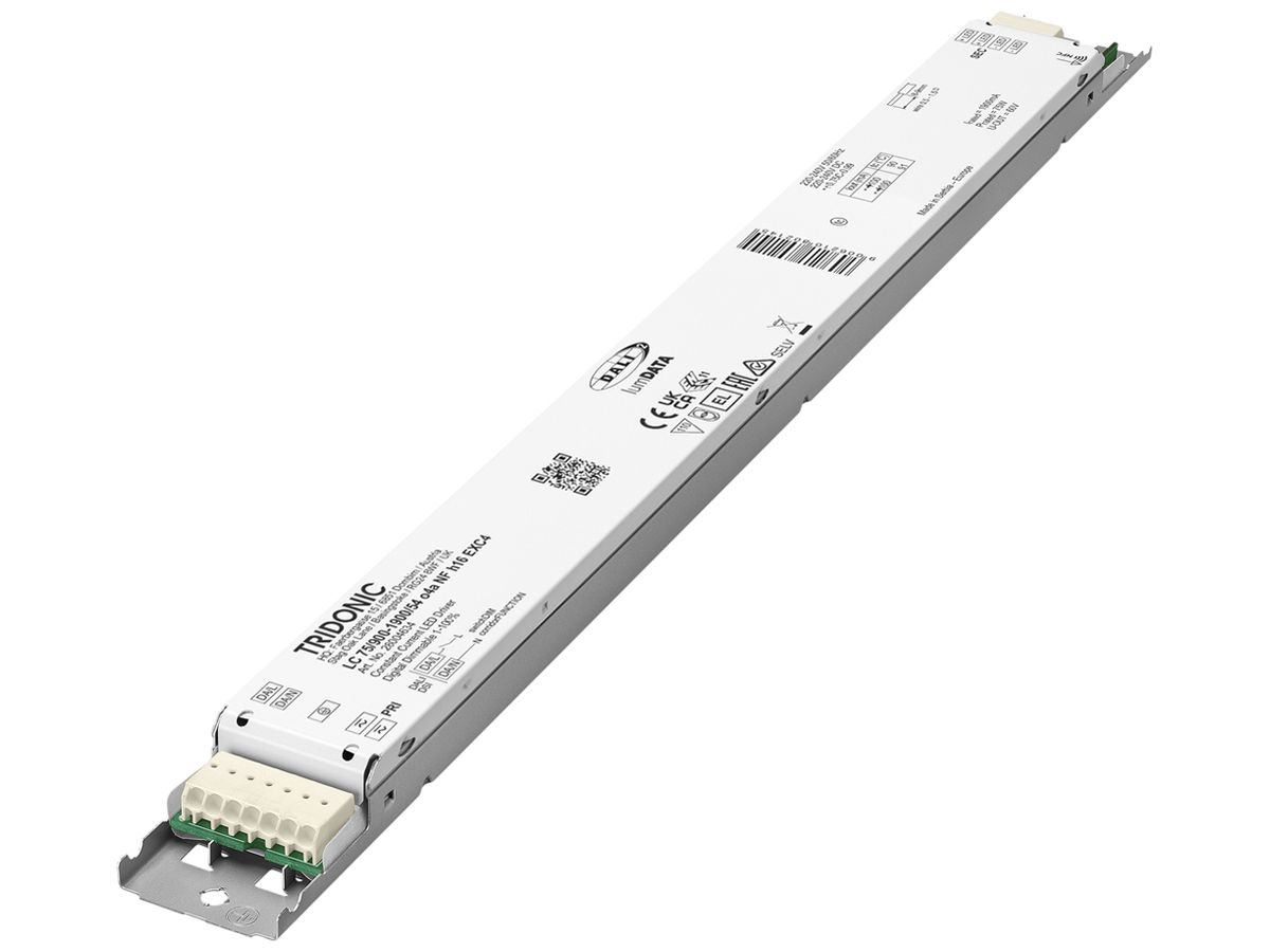 LED-Betriebsgerät Tridonic LC 13.5…75W 60V 900…1900mA DALI DSI DIM 360×30×16mm