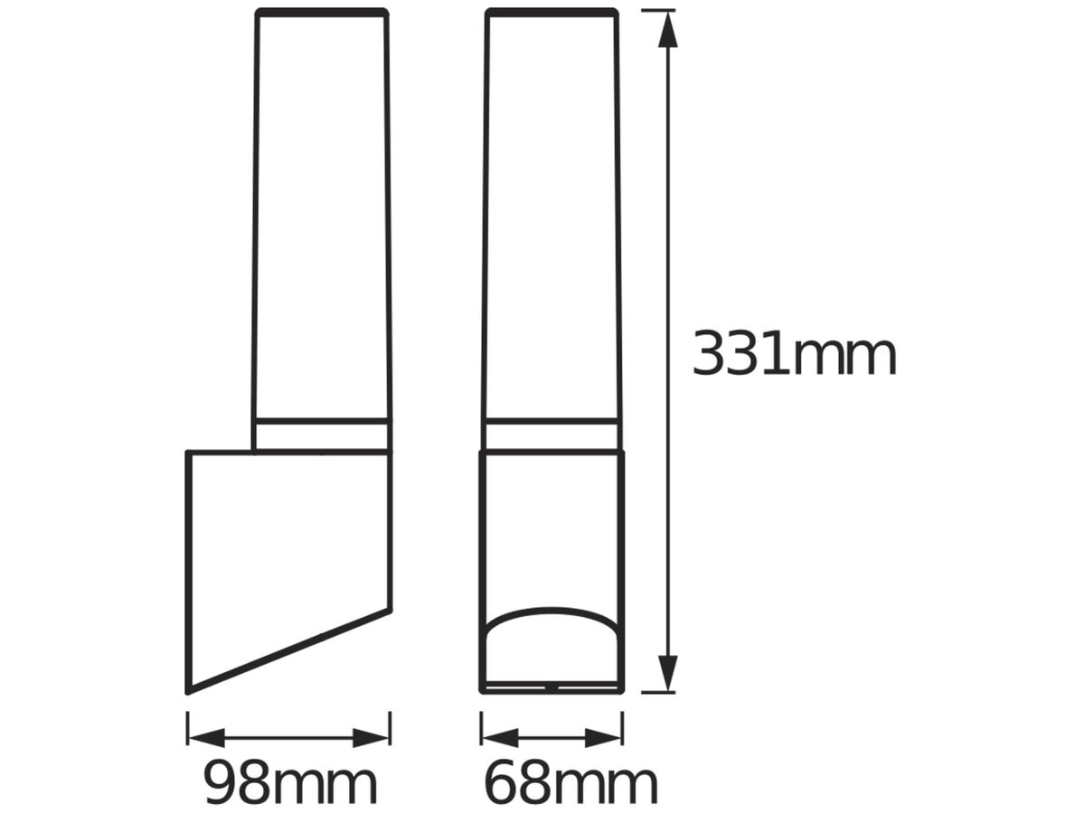 LED-Wandleuchte LDV ENDURA STYLE LANTERN 7W 470lm 3000K Aluminium anthrazit