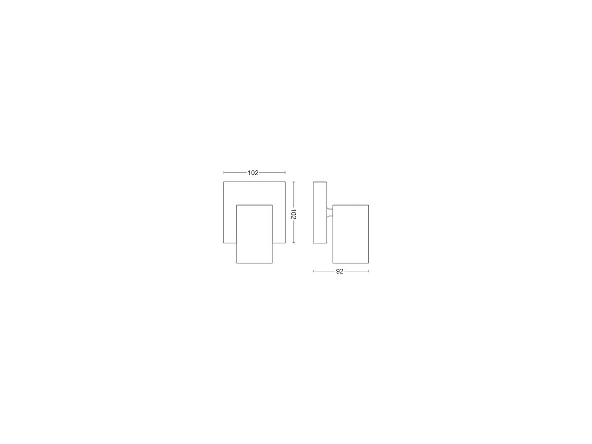 Spot Philips KOSIPO GU10 1×5.5W 102×102mm weiss
