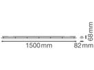 LED-Feuchtraumleuchte LEDVANCE DP SN 61W 8000…11000lm 6500K IP66 1500mm grau