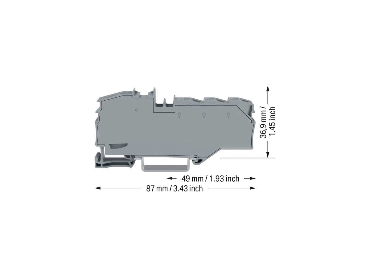 Verteilerblock WAGO TOPJOB S 1P 76A 1×Eing 16mm² 6×Ausg 4mm² gu