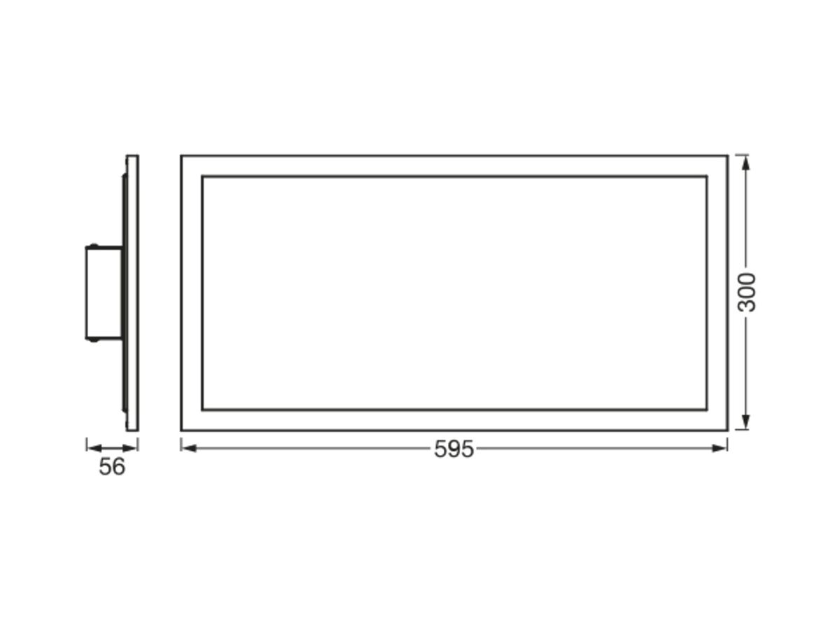 LED-Deckenleuchte LDV PLANON PLUS 22W 3000lm 4000K 300×600mm weiss