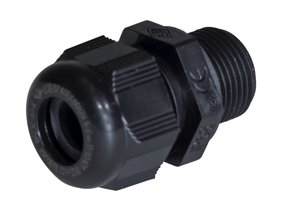Kabelverschraubung PLICA-TEC ATEX, M32 für Kabel Ø17…24mm 15mm PA IP68 schwarz