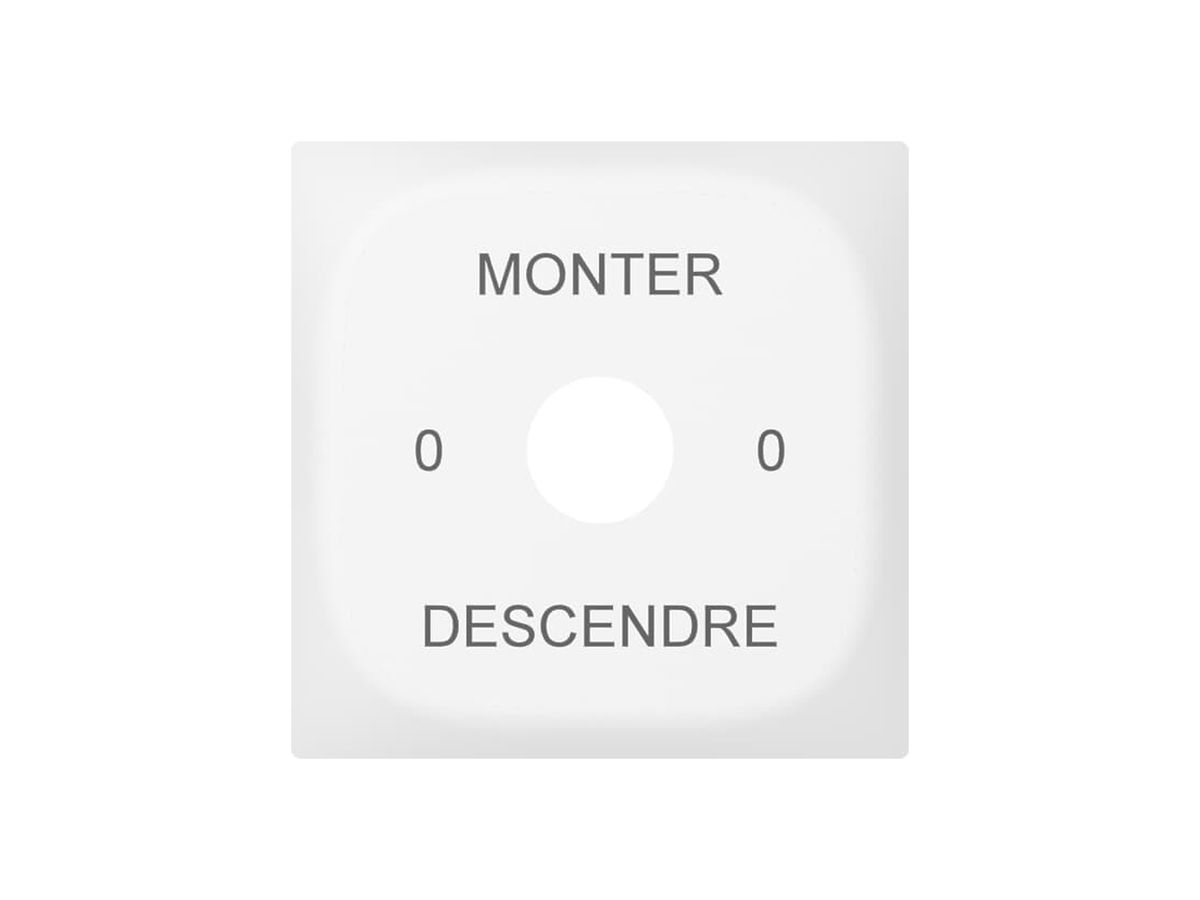Frontplatte SIDUS zu Schl.-sch. Grav. 0-Monter-0-Descendre weiss