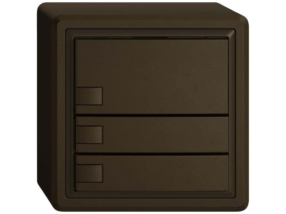 AP-KNX-Taster RGB EDIZIO.liv SNAPFIX® Temperaturfüh.o.LED 3×Taste 1-Tbed.br