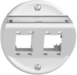 UP-Montageset Sdue Q, mit Schrägauslasshaube 2×RJ45 freenet weiss