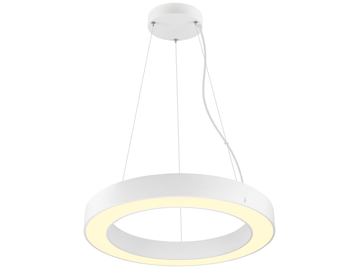 LED-Pendelleuchte SLV MEDO RING 60 26W 3750lm 930/940 DALI Ø600mm weiss