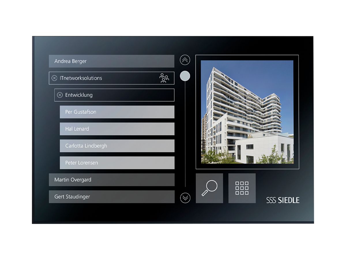 EB-Touchpanel Siedle Touch Bus-System Kamera 12VAC 238×238×78.5mm IP54