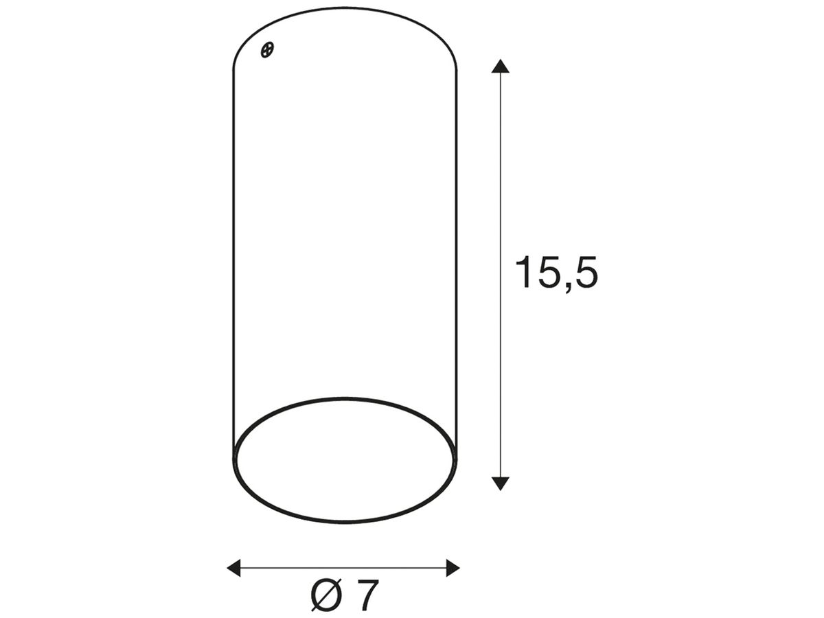 Deckenleuchte SLV ASTO TUBE GU10 1×10W Ø70×155mm weiss