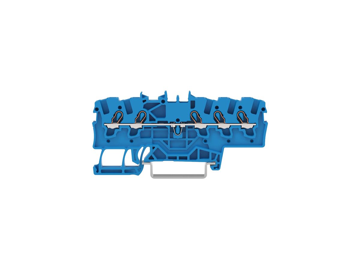 Durchgangs-Reihenklemme WAGO TOPJOB S 1.5mm² 18A 800V 1Etg×5P Ex blau