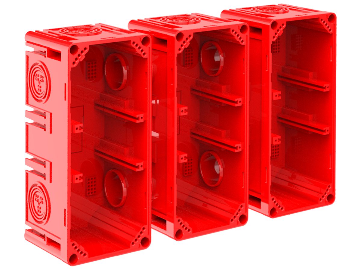 Einlasskasten CRALLO-LEU 278×178×73mm 3×2 Halogenfrei rot